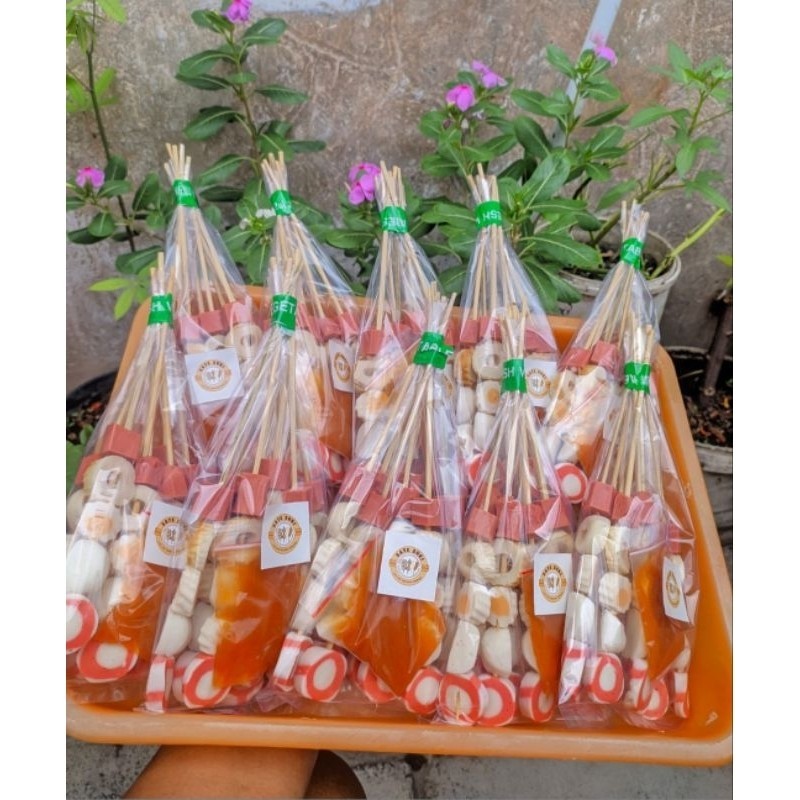 Sate Lok Lok Seafood Frozen isi 8 Tusuk Free Saos Sate Suki Premium
