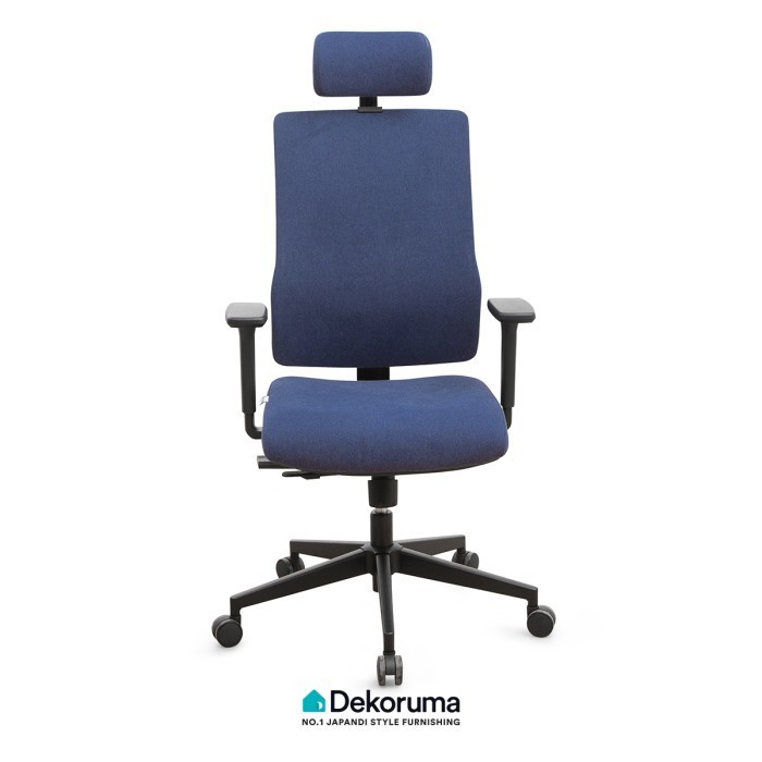 Dekoruma ORCA Kursi Kantor Ergonomis Manager Biru - Kursi Kerja