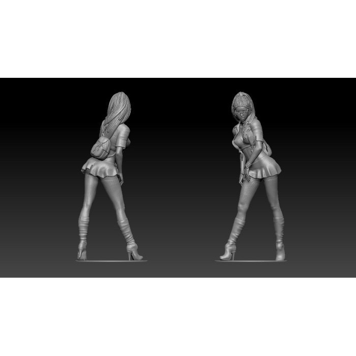 Figure Resin Sexy School Girl Skala 64 Miniatur Pajangan Diorama Diecast