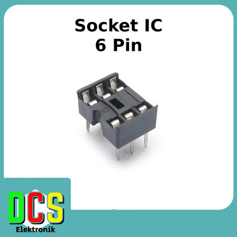 Socket IC 6P 6 Kaki DIP IC