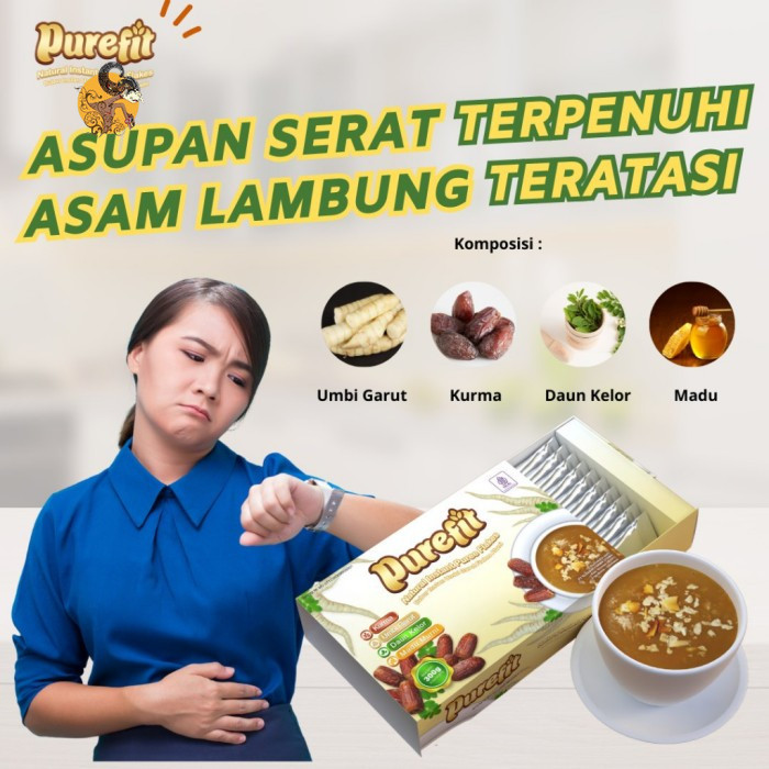 

Purefit Original | Nutriflakes | Umbi Garut Obat Asam Lambung 1 Box COD-INSTAN-GRABB