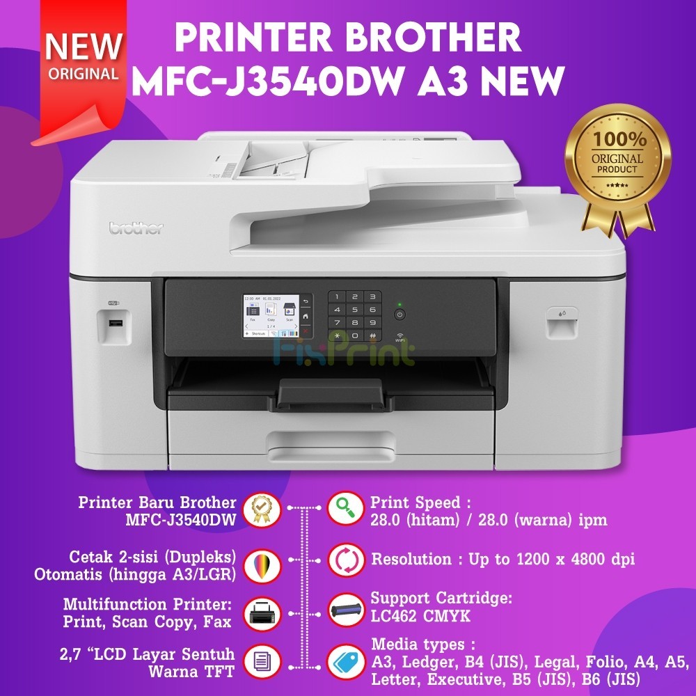 Printer Brother A3 J3540DW MFC J3540DW MFC-J3540DW Print Scan Copy Wireless Duplex ADF NEW