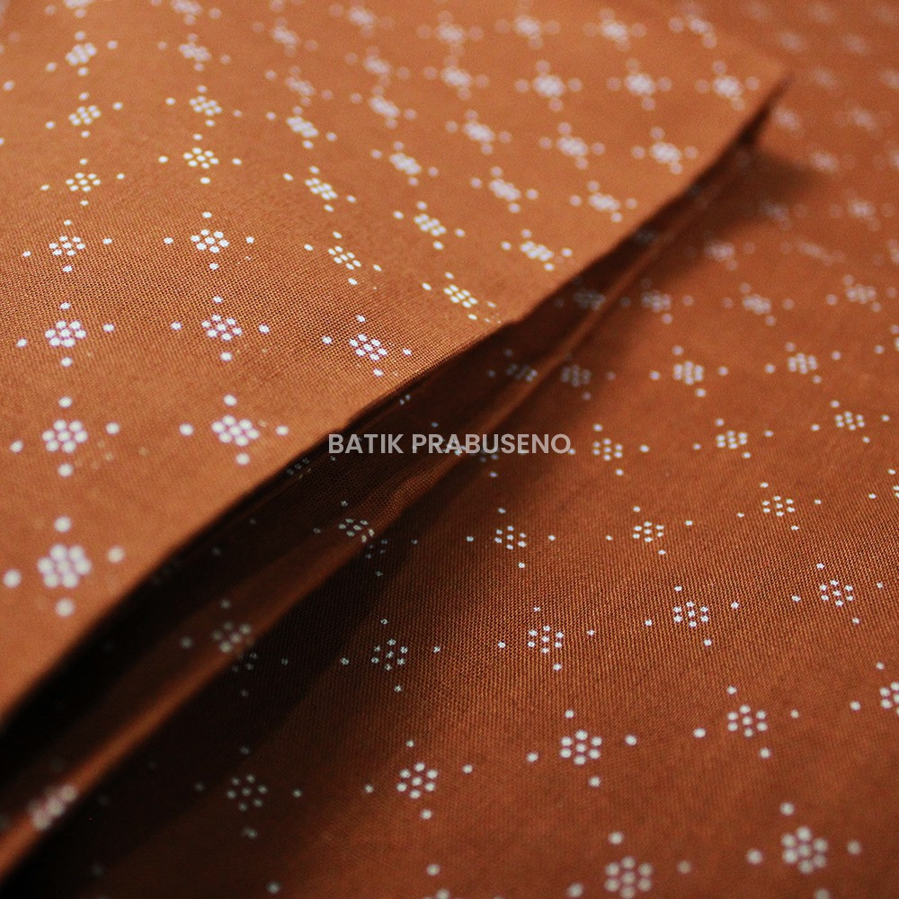 Batik Prabuseno Kain Batik Print  Kembang Jeruk Cokelat Seri Kalanata Meteran Premium  Kekinian Aest