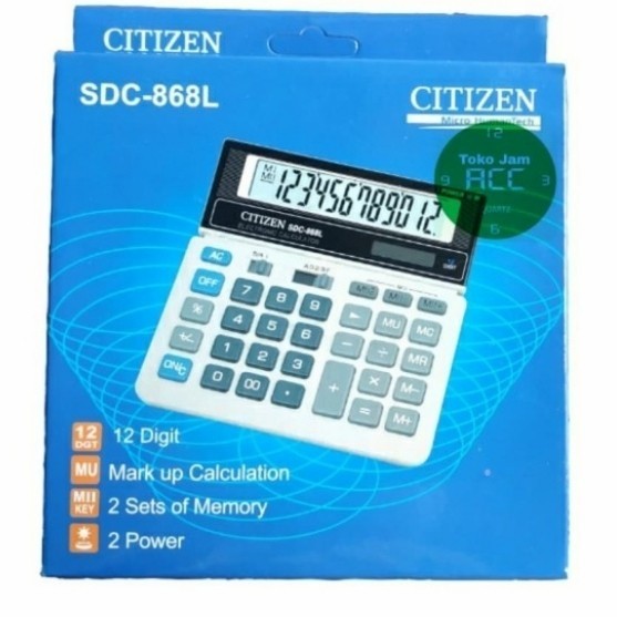 

Calculator CITIZEN SDC 868 - 12 digits