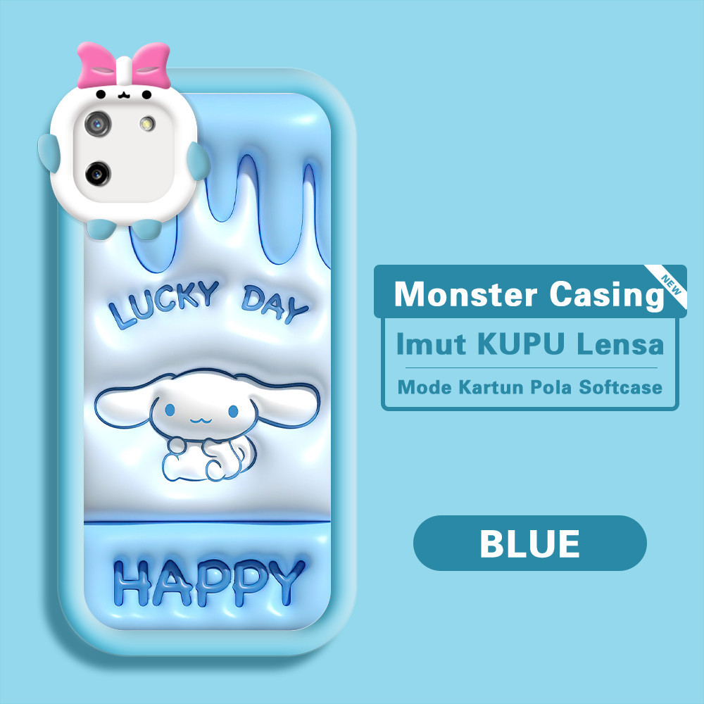 Casing Hp Untuk Realme C11   Softcase  Kesing  Soft Phone Case Kartun Happy C3 1366Melindungi Cassin