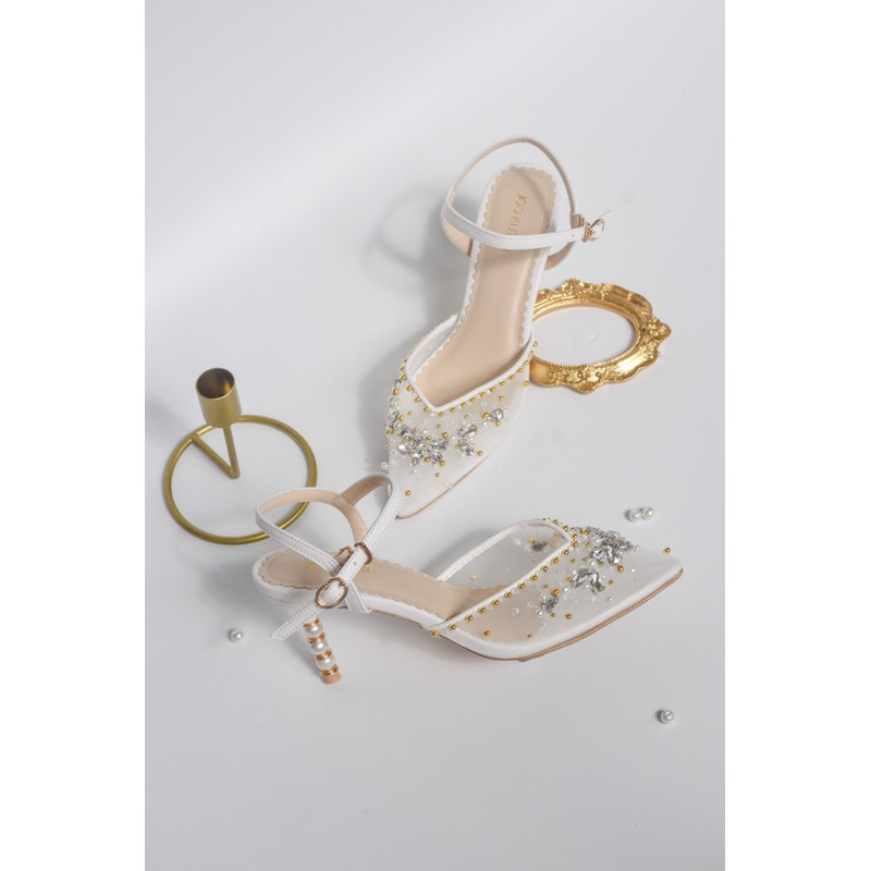 JOOKUTSU Wedding Shoes - FUCHIA Pearl Heels (ready stock)