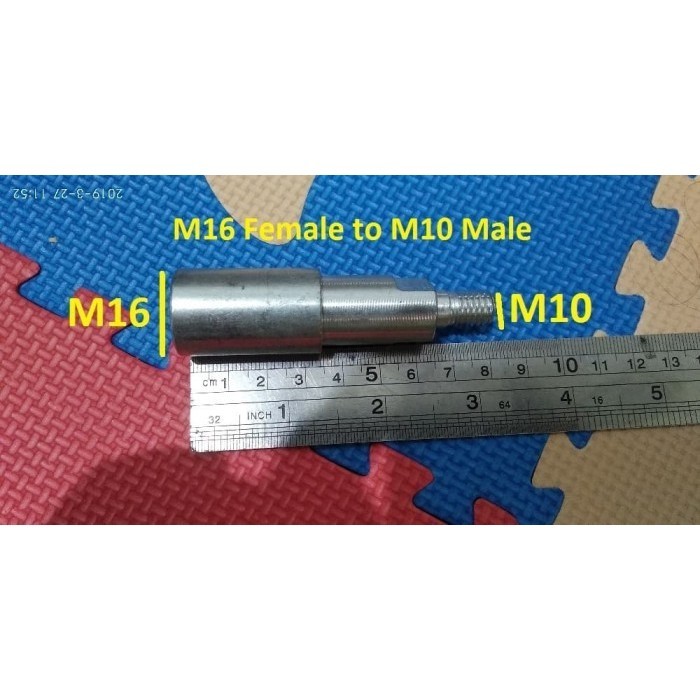 M16 to M10 Extension shaft / sambungan mesin poles