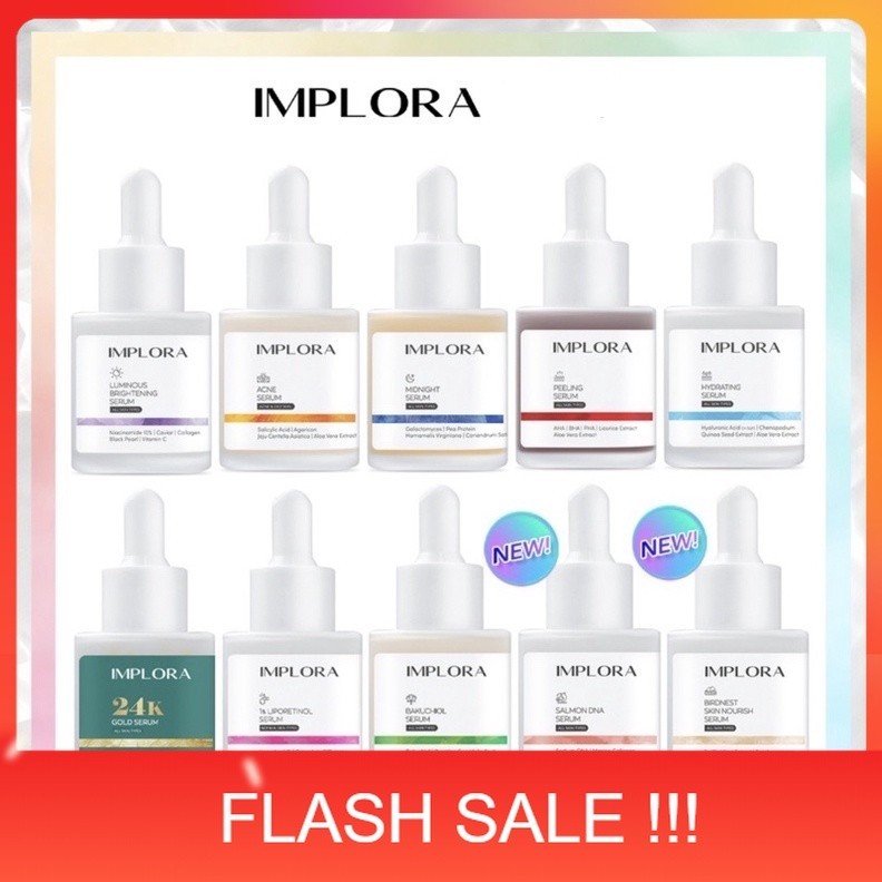 PROMO SERUM IMPLORA / ACNE SERUM / BRIDNENST SERUM / LUMINOUS SERUM / SALMON DNA / BAKUCHIOL / RETIN