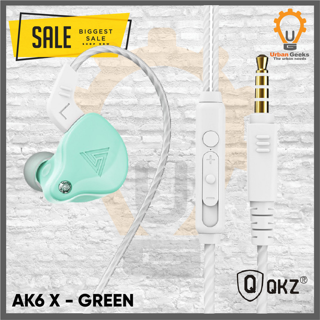 QKZ AK6 X Earphone  Mic In Ear Monitor IEM Bass AK6X Headset Colorful Pastel