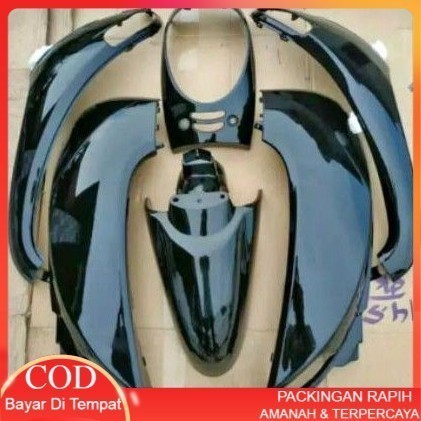 Cover Body Halus Honda Scoopy Fi 2013 2017 Hitam.
