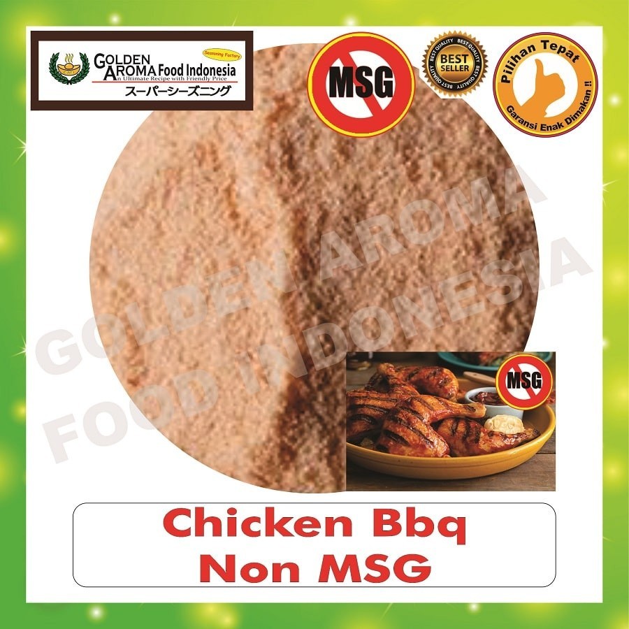 

Bubuk Tabur Rasa BBQ Ayam Non MSG 1 kg Bumbu masak Chicken Barbeque No MSG Powder Murah halal GAFI
