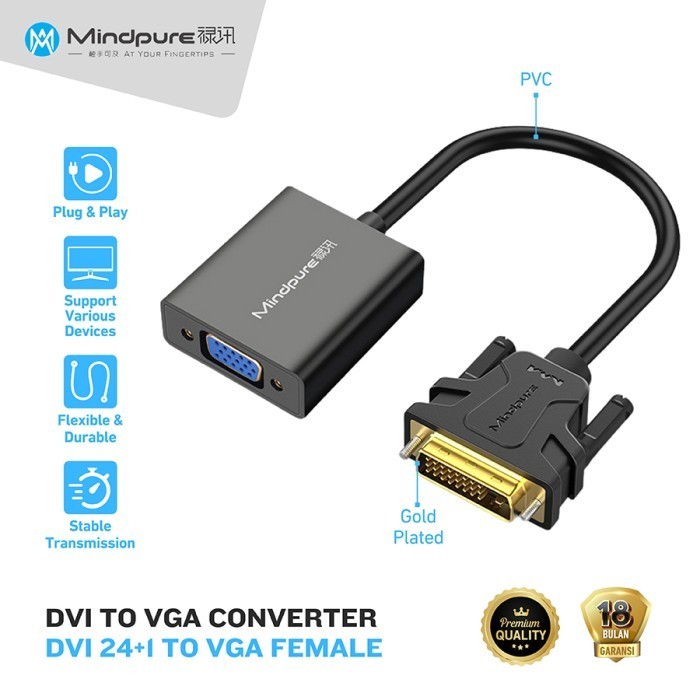 DVI to VGA Converter Adapter DVI 24+1 to VGA Female Converter