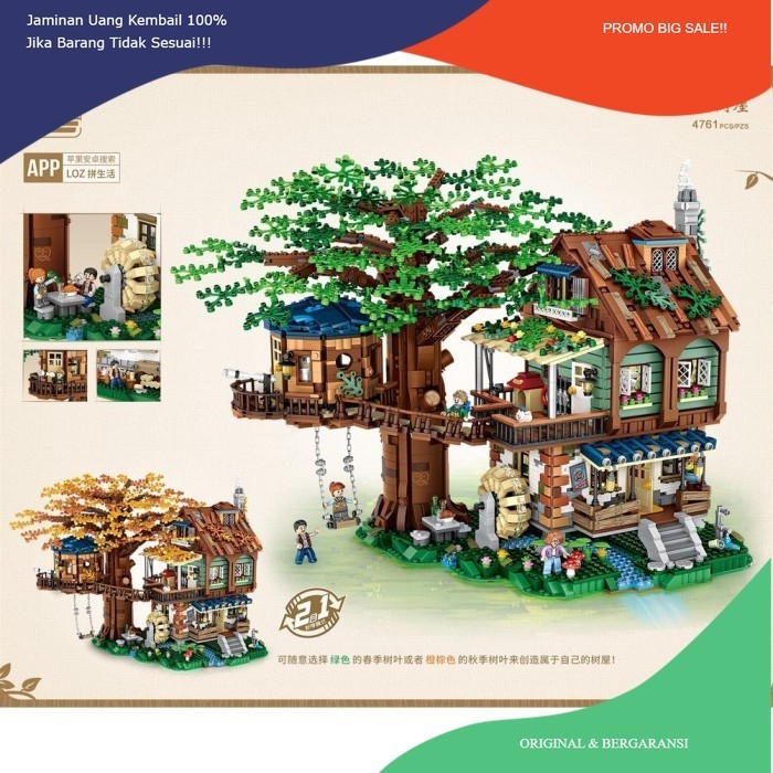 PROMO FLASH SALE Loz 1033 Nano Block Mini Brick Tree House Creative Toys For Kids Play