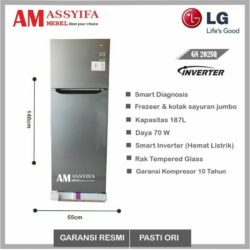 promo sale KULKAS LG 2 PINTU SMART INVERTER LOW WATT HEMAT LISTRIK