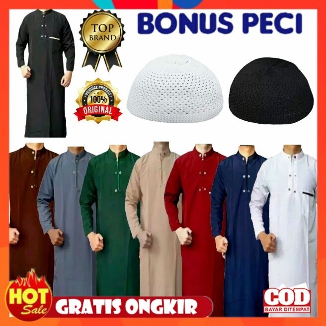 KAIN ADEM HALUS TEBAL / jubah pria gamis dewasa jubah muslim gamis laki