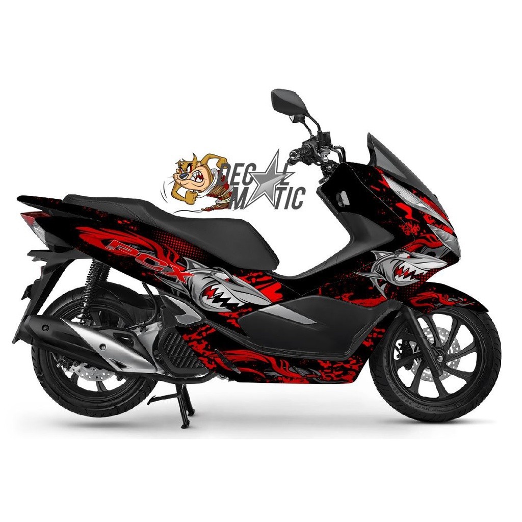 Stiker PCX 150 Full Body - Decal Full Body Motor Honda PCX 150  PCX 160 PCX 2025 Hiu Shark