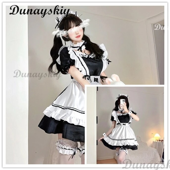 PREORDER Low Chest Maid Costume Lolita Sexy Lolita Anime Cute Japanese Soft Girl Suit Genshin Impact Cosplay Blessing Of Inhabitants Use