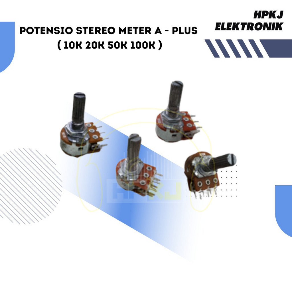 ( 3PCS )POTENSIO STEREO A+ Potensio stereo a- plus 100k 50k 20k 10k
