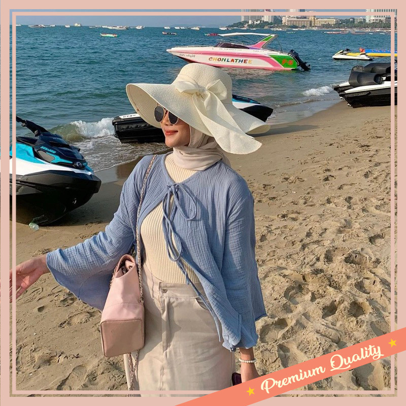 Baju Lebaran Premium Wanita Outerwear Keren Style 2024 / cloudy outer/outer pantai/outer cotton/oute