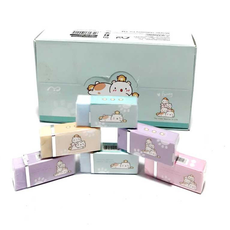 

Harga Grosir ( 1 kotak / 36pcs ) Penghapus Pensil Non Toxic CUTE ERASER