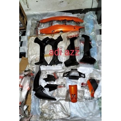 Cover Body Bodi Ful Set Halus Batok Sayap Spakbor Tutup Aki Hitam Orange F1Zr Fizr Original Ygp Bara