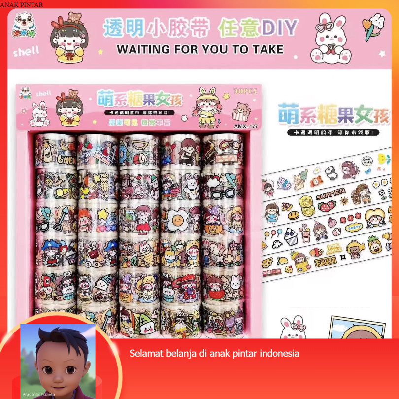 

(SATUAN) sticker rolling karakter perempuan lucu karakter besar / stiker roll lucu karakter perempuan / stiker karakter anak roll / stiker momo roll / Stiker isolasi