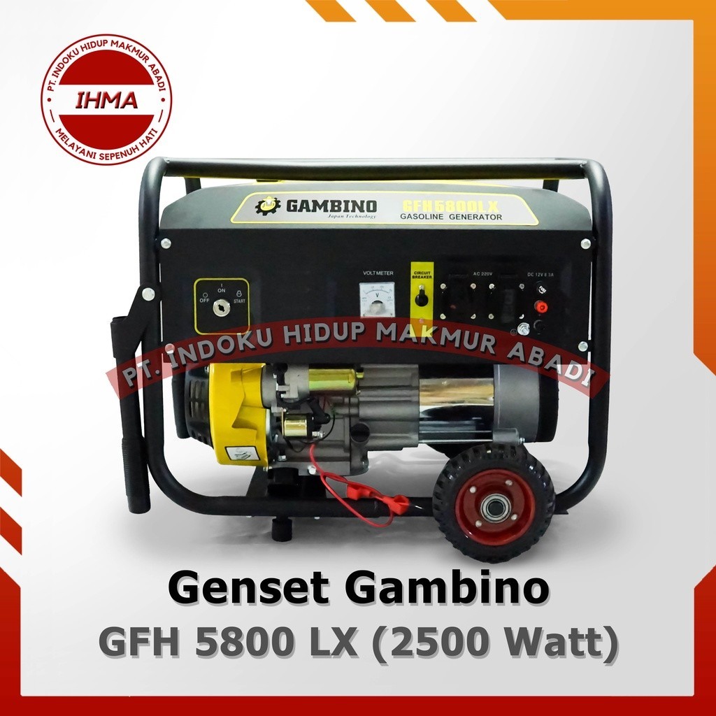 Gasoline Generator Genset Listrik Bensin Gambino GFH 5800 LX
