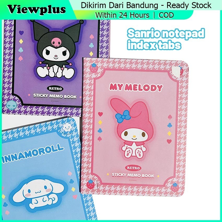 

50 Lembar Sticky Note Aesthetic Lucu Sticky Notes Sanrio Kuromi Melody Cinamoroll Kartun Karakter Pesan Tempel