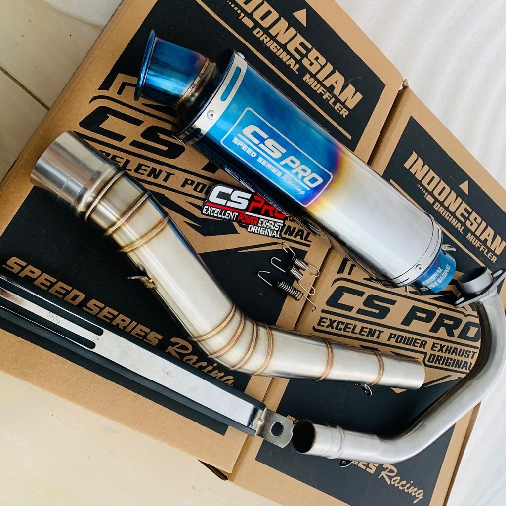 ORIGINAL Knalpot CS pro racing R15 vixion cbr all new cb 150r tiger megapro scorpio verza satria fu 