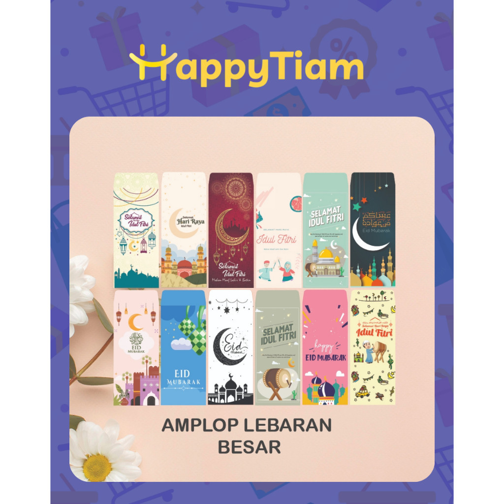 

AMPLOP LEBARAN UK BESAR ISI 8 PCS EID MUBARAK IDUL FITRI ANGPAO KONDANGAN 2024 THR