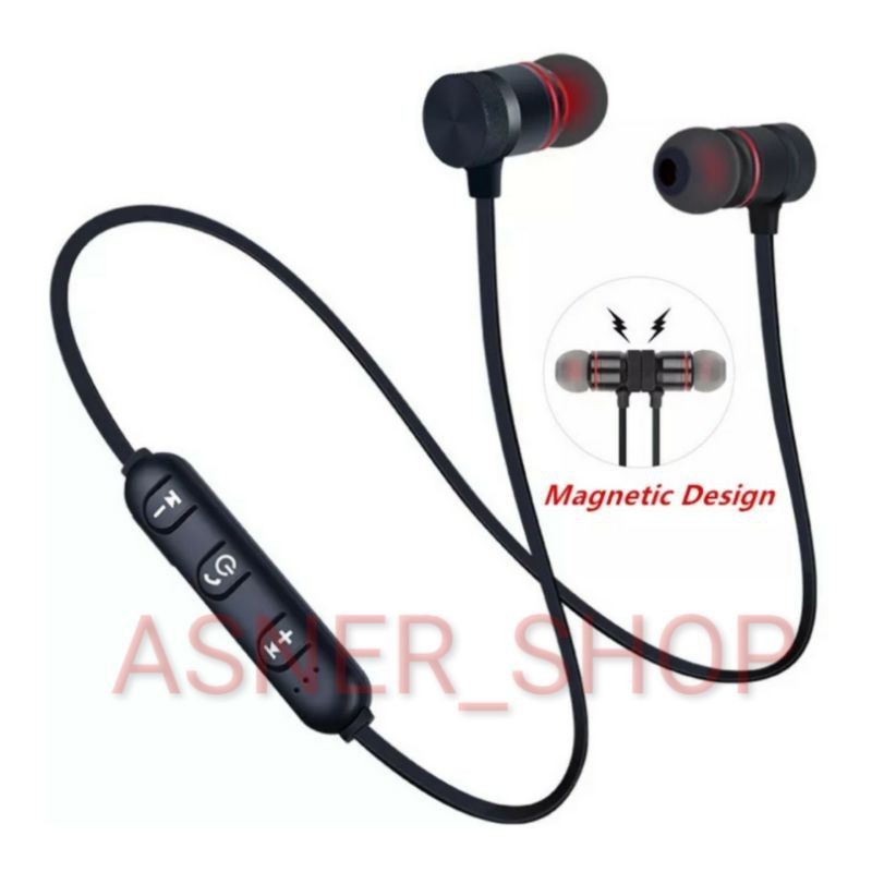 AS5 Headset Bluetooth JBL Sport Magnetic Headphone Earphone Stereo Power Full Extra Bass