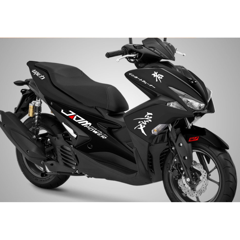 STICKER JDM STYLE STIKER AKSESORIS SEPEDA MOTOR STICKER CUTTING YAMAHA AEROX OLD 2018 STRIPING TULIS