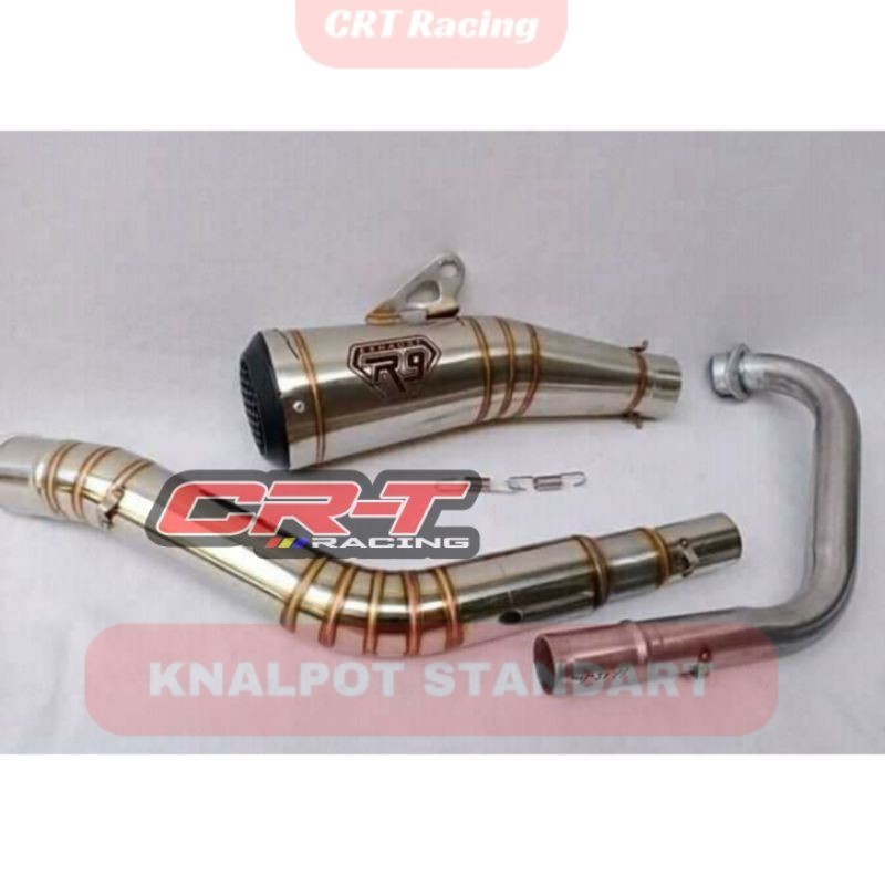 Knalpot racing r9 gp ss all motor 150cc vixion cb150r sonic150r r15 cbr150r mxking nmax aerox dll CR