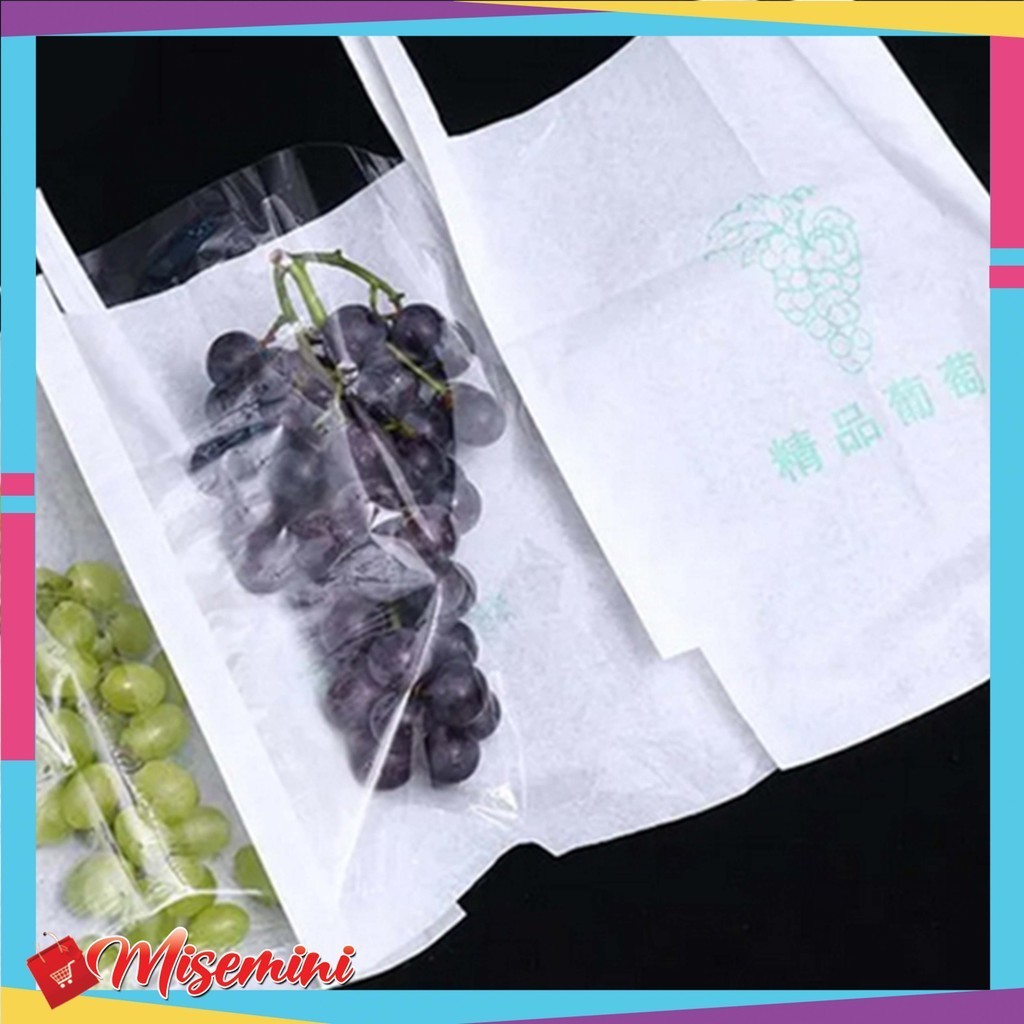 Pembungkus Anggur Buah Tembus Pandang Fruit Cover Transparan Anti Air Brongsong Buah Buahan 𝑀𝐼𝒮𝐸𝑀𝐼𝒩𝐼