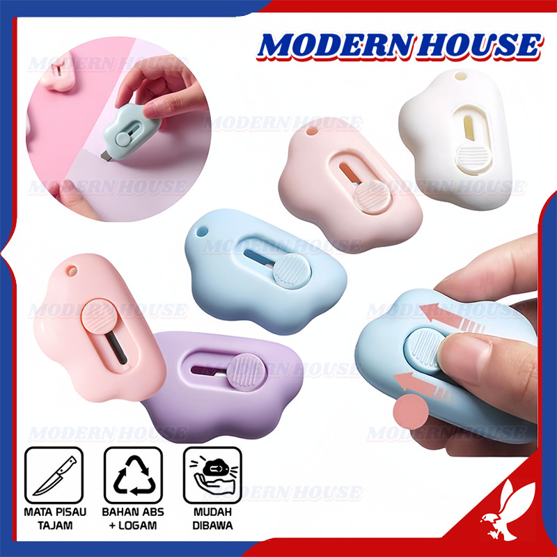 

Pisau Cutter Kecil Papper Cut / Cutter Portable Mini Cutter Lucu / Cloud Shape Sliding Knife Kecil Lucu Cuter