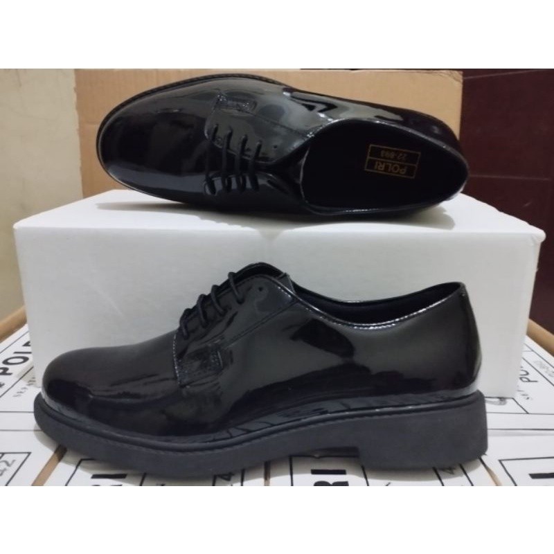 (SAURAMIL) Sepatu PDH Polri asli jatah porli terbaru