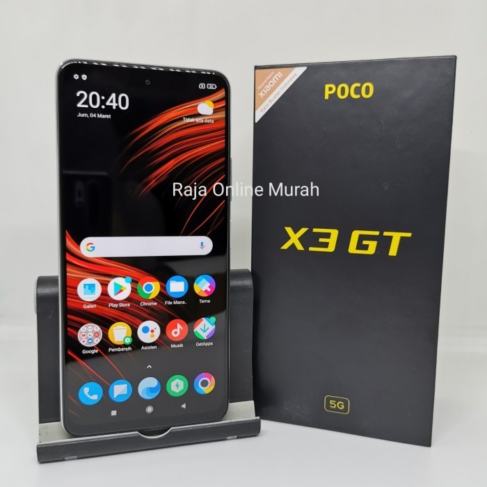 promo spesial Xiaomi Poco X3 GT 5G 8/256 GB Handphone Second Bekas Resmi Original - Putih - A, Unit hp