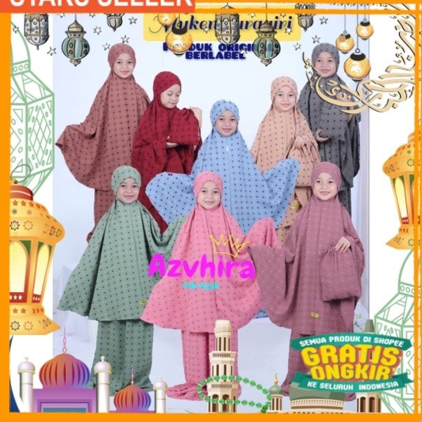[COD] Mukena Anak Lesti Crinkle Uragiri 3-7 Tahun Ori By Azvhira/ Pink Dusty Fanta Merah muda