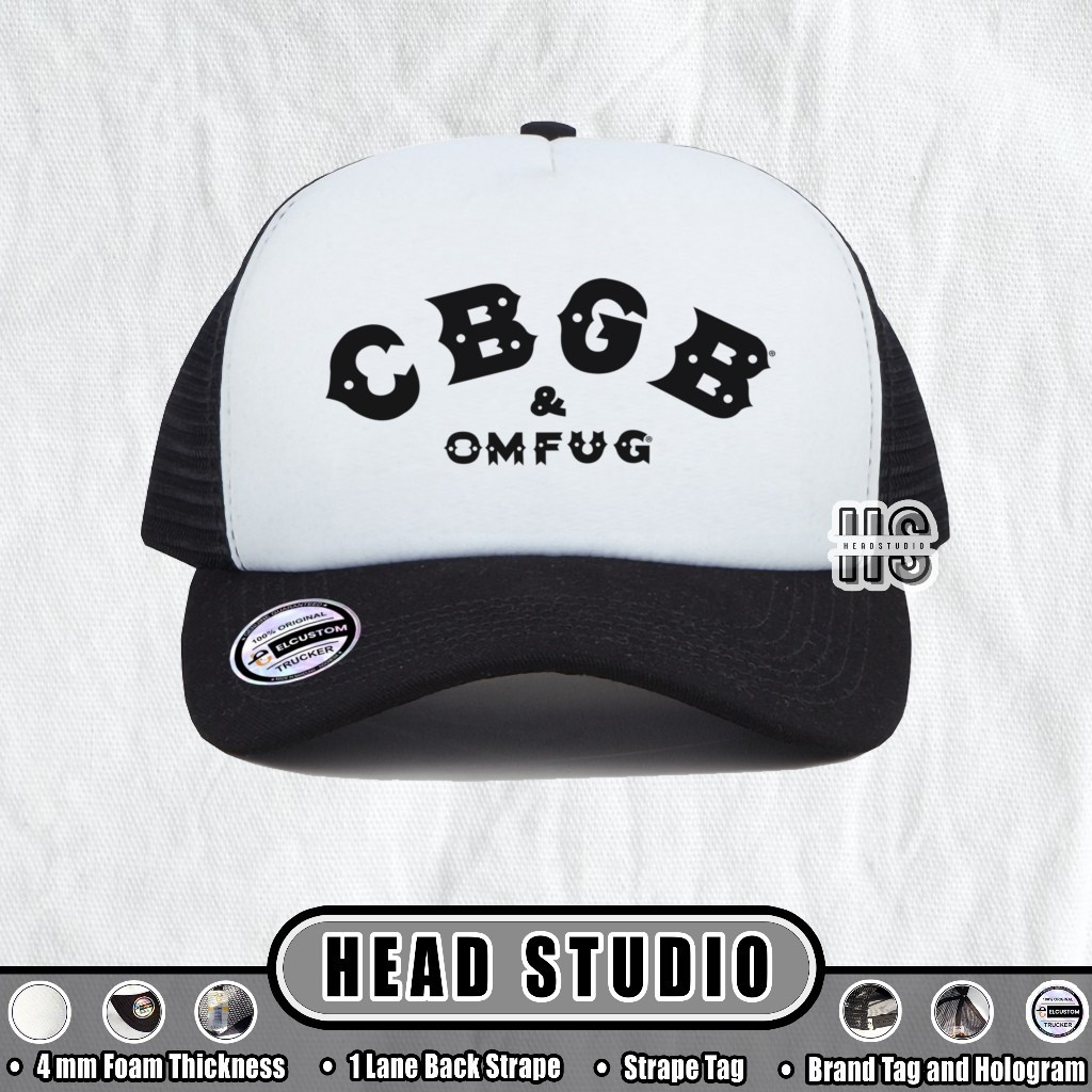 CBGB  Trucker Hat Best Seller  Topi Pria  Topi  Trucker  Topi Band  Baseball  Band  Topi Jaring  Top
