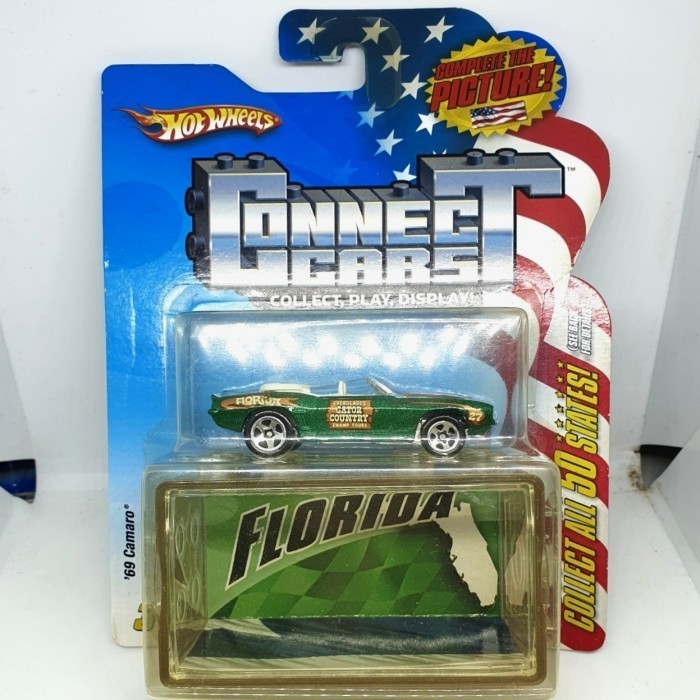 hotwheels 69 camaro connect cars florida with acrilic box MM27