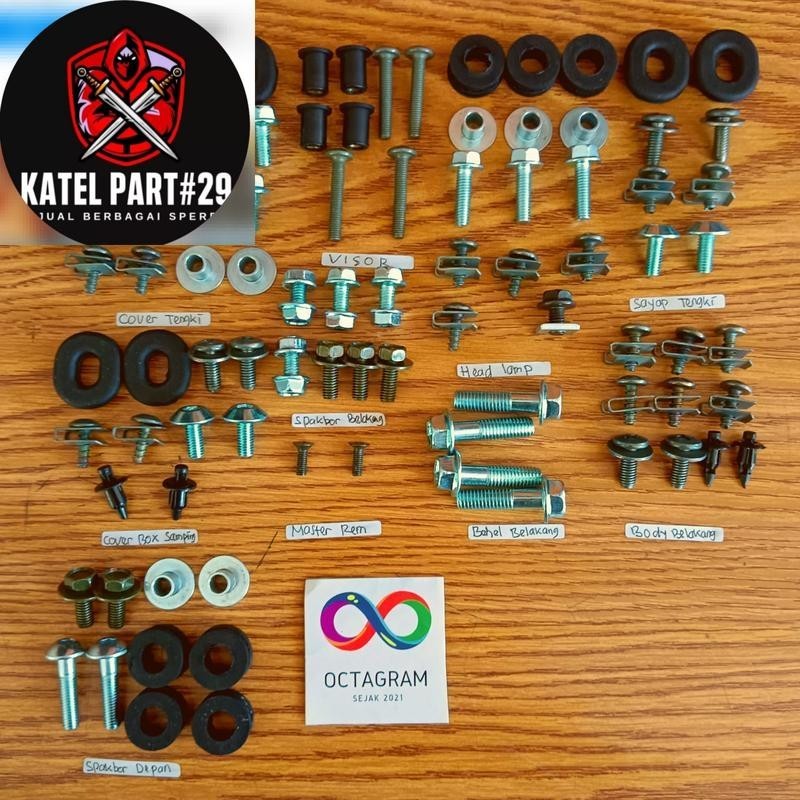 Gratis Ongkir/baut body full set yamah vixion nvl /baut body full set yamah vixion nva/baut full set