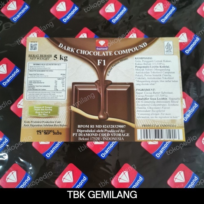 

Diamond f1 dark chocolate compound 5kg