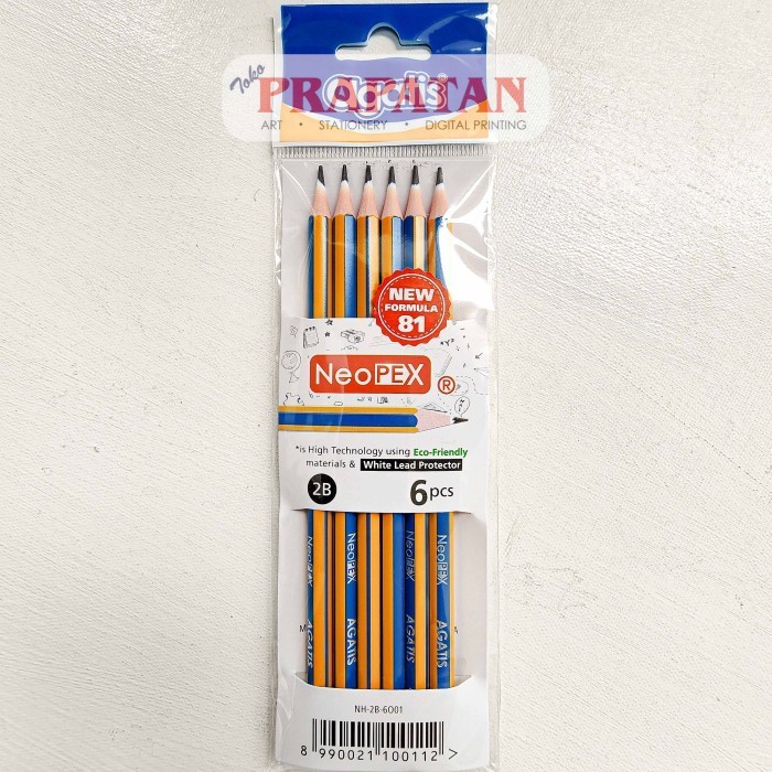 

Pensil Tulis Agatis 2B Set | 1 BOX ISI 5-12PCS | Writing Pencil - NH-2B-6O01 -YY41