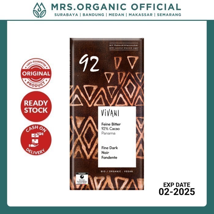 

Coklat Vivani with Dark Cocoa 92% 80 gr