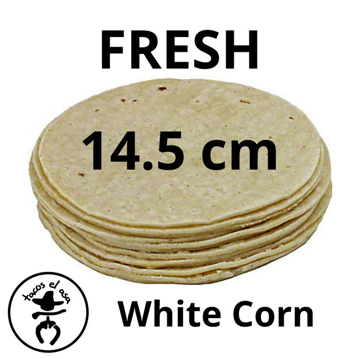 

Fresh White Corn Tortilla diameter 14.5cm Never Frozen 200 gram