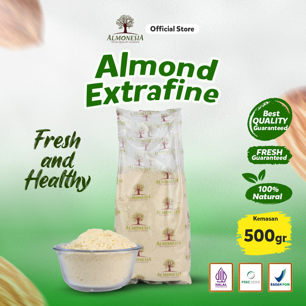 

Almonesia - Almond Extrafine 500gr (Tepung Almond/ Almond Powder/ Almond Bubuk)