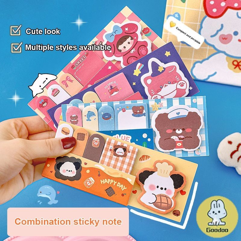 

Stiker Indeks Kreatif Siswa Catatan Post-it Kombinasi Kartun Stiker N-kali Pesan Lucu-GOO