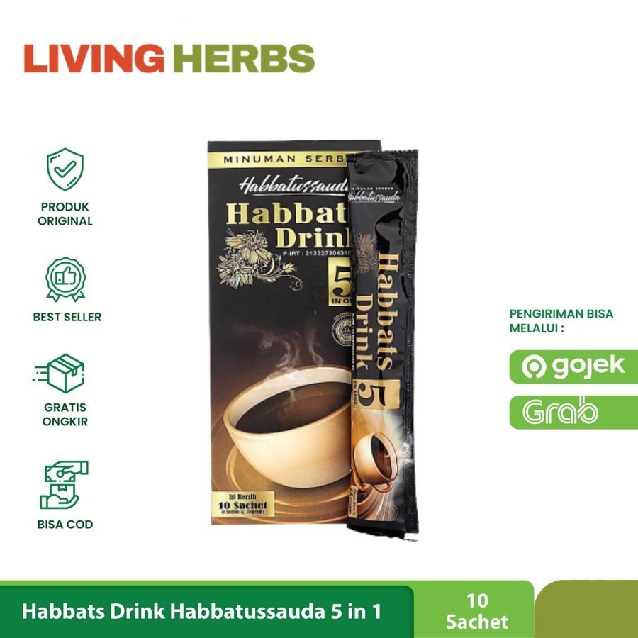 

HABBATS DRINK - Minuman Herbal Instan Habbatussauda Plus Gula Aren 5 in 1 Isi 10 Sachet