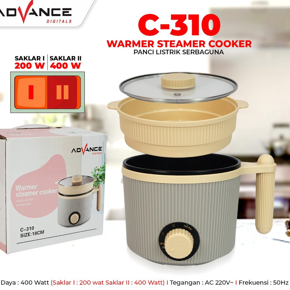[BIYOOMART] Panci Listrik serbaguna Advance C-310 Panci Listrik Multifungsi Bisa untuk Merebus C310 