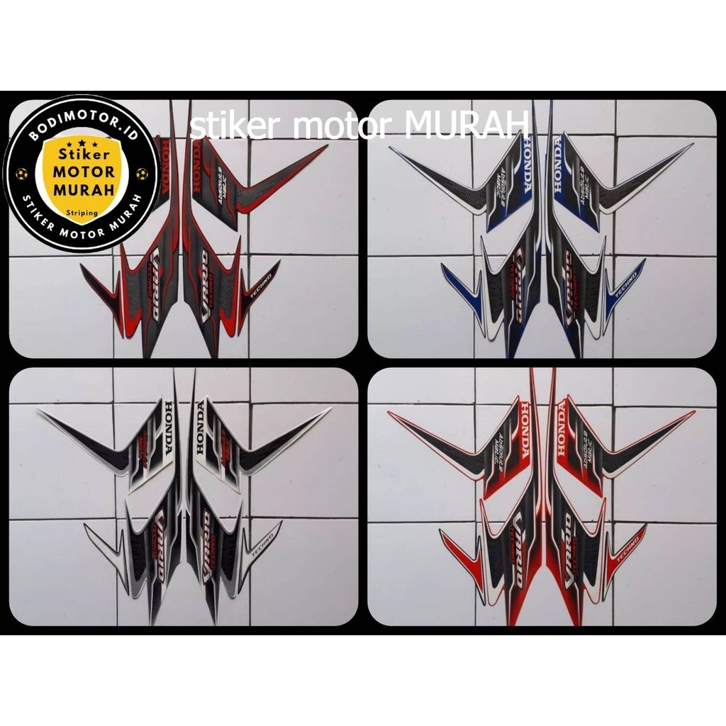 STIKER STRIPING LIS LES BODY MOTOR VARIO TECHNO KARBU 110 2010